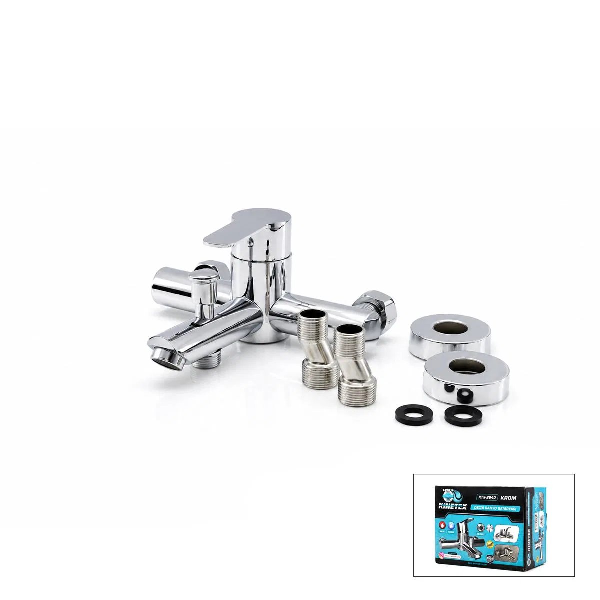Krom Aç-Kapa Banyo Bataryası KTX-2640 görsel 2
