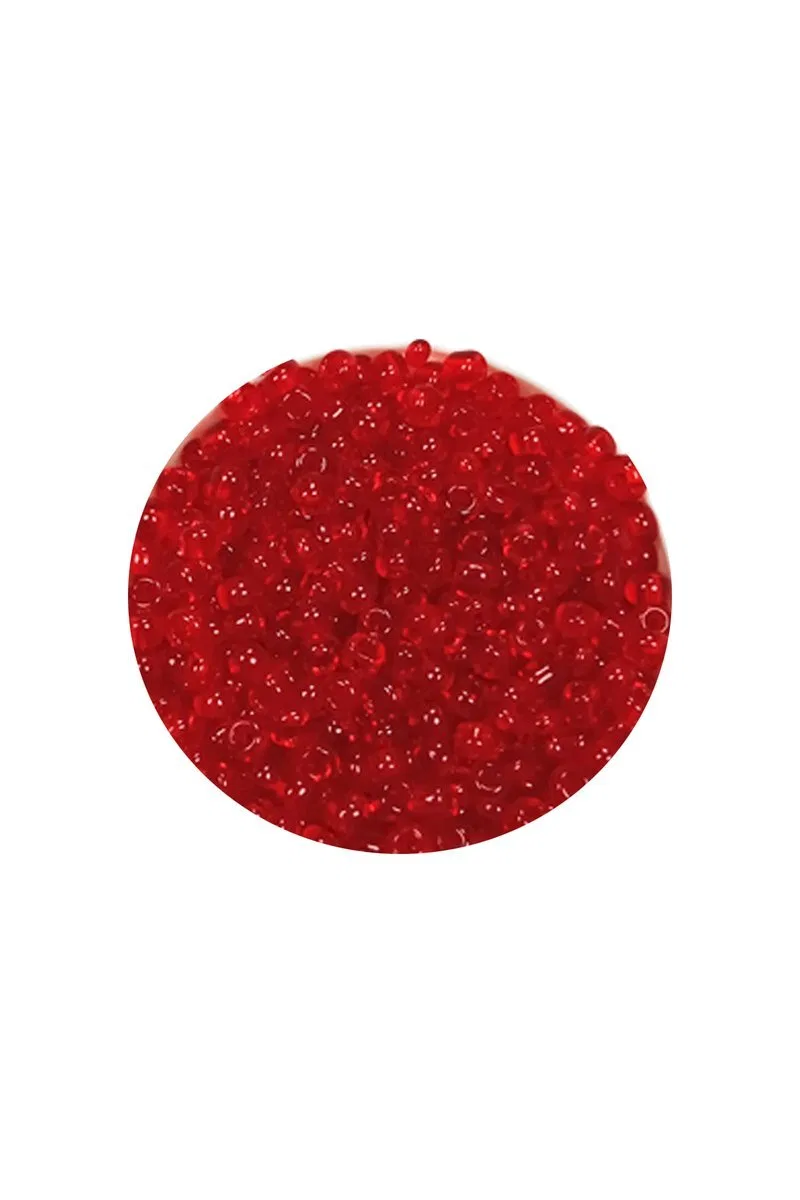 Dökme Cam Kum Boncuk (11/0) 2 mm - 20 Gram - Şeffaf Kırmızı - BNC021 görsel 2