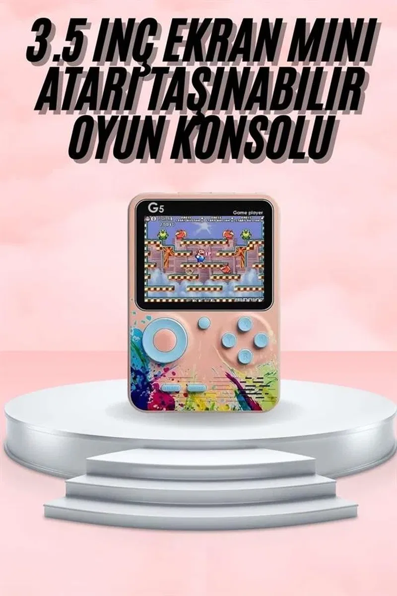 3. 5 İnç Klasik Retro LCD Ekran 500 Oyunlu Oyun Konsolu Taşınabilir görsel 2