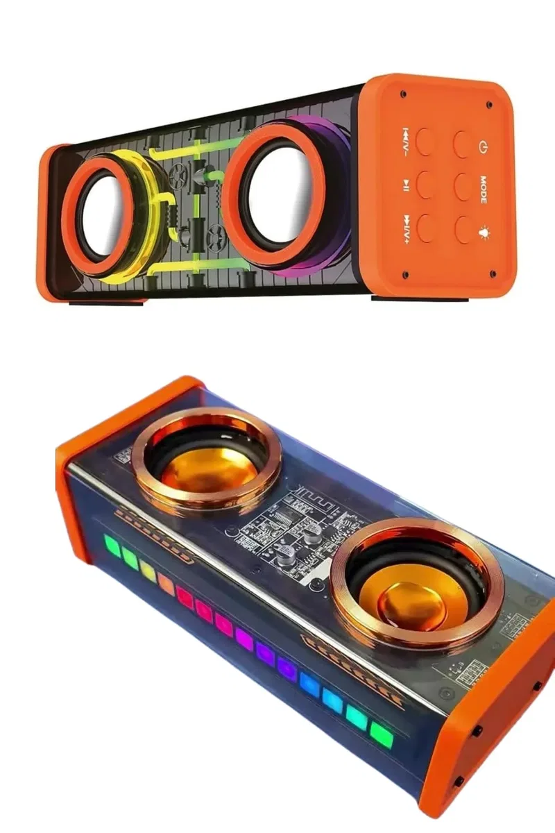 Rgb Işıklı Hoparlör Taşınabilir Hoparlör Kablosuz Bluetooth 5. 0 Bağlantı görsel 4