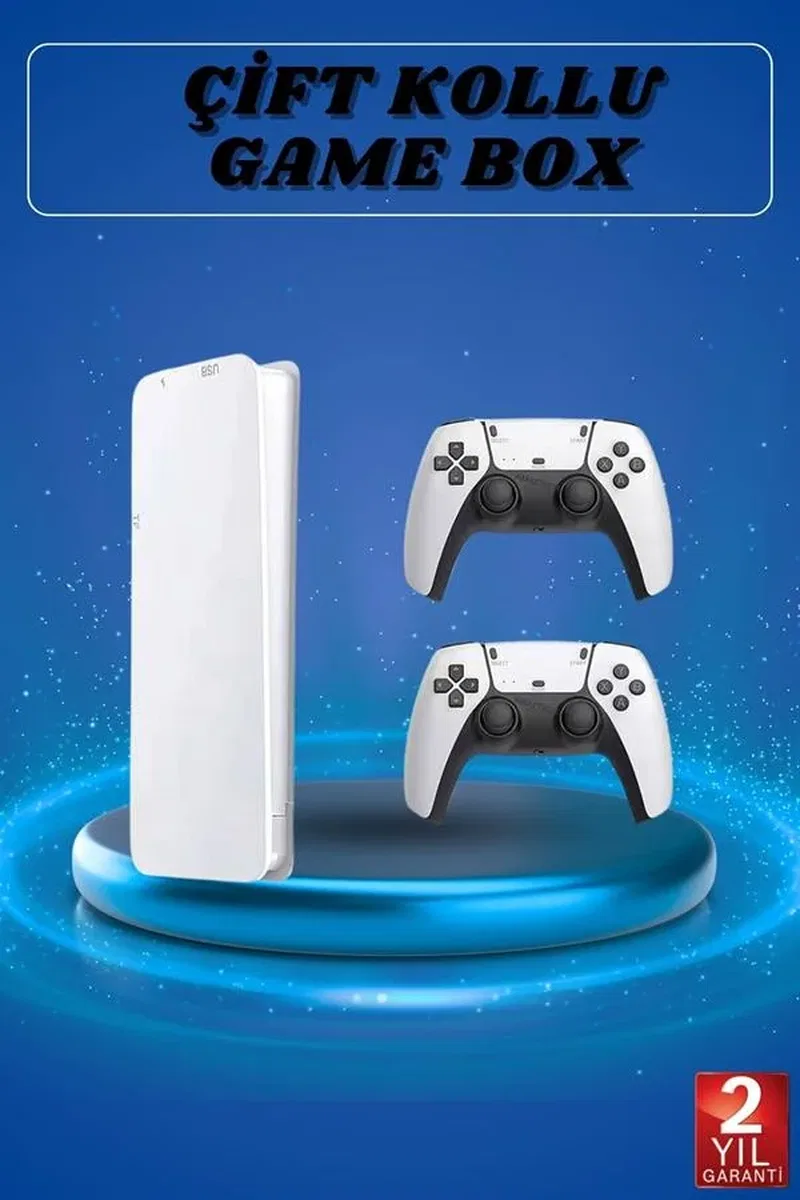 3D Çift Oyun Kollu 4K HD Ekran Nostaljik 20. 000 Oyunlu Beyaz Game Box Yeni Nesil görsel 2