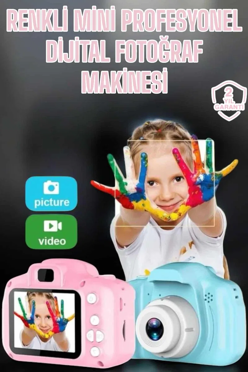 Çocuk Kamerası Profesyonel Hafif Ve Uzun Ömürlü USB Şarjlı 2. 0 İnç