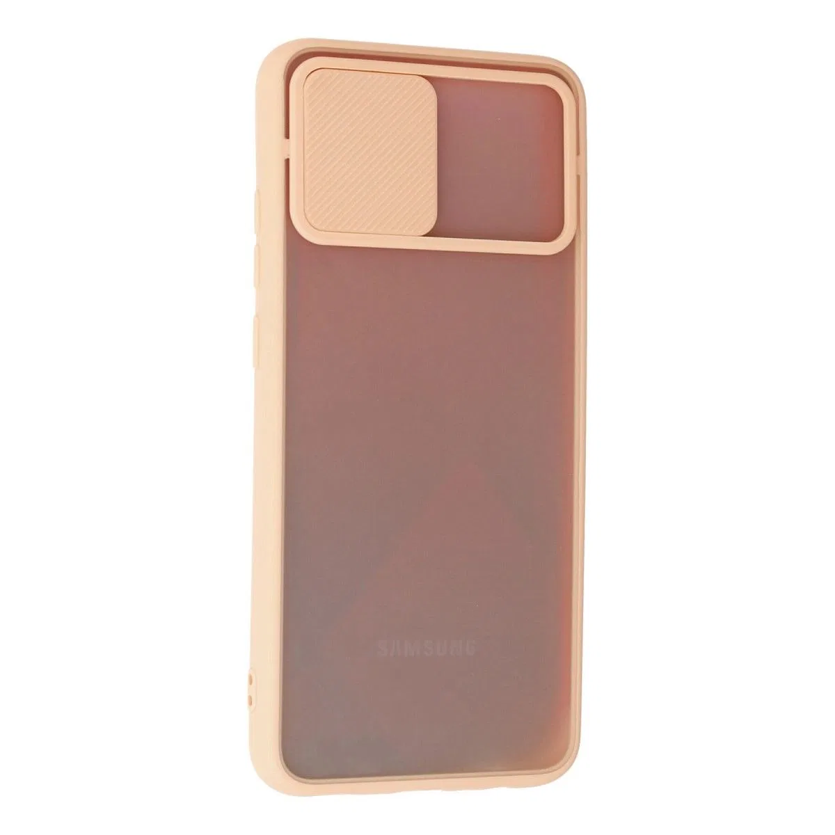 Samsung Galaxy A02s Kılıf Palm Buzlu Kamera Sürgülü Silikon - Pembe görsel 3