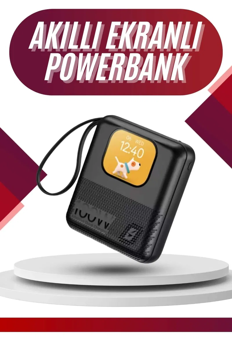 Akıllı Powerbank 10. 000 MAH 4 Çıkışlı Taşınabilir Dijital Göstergeli