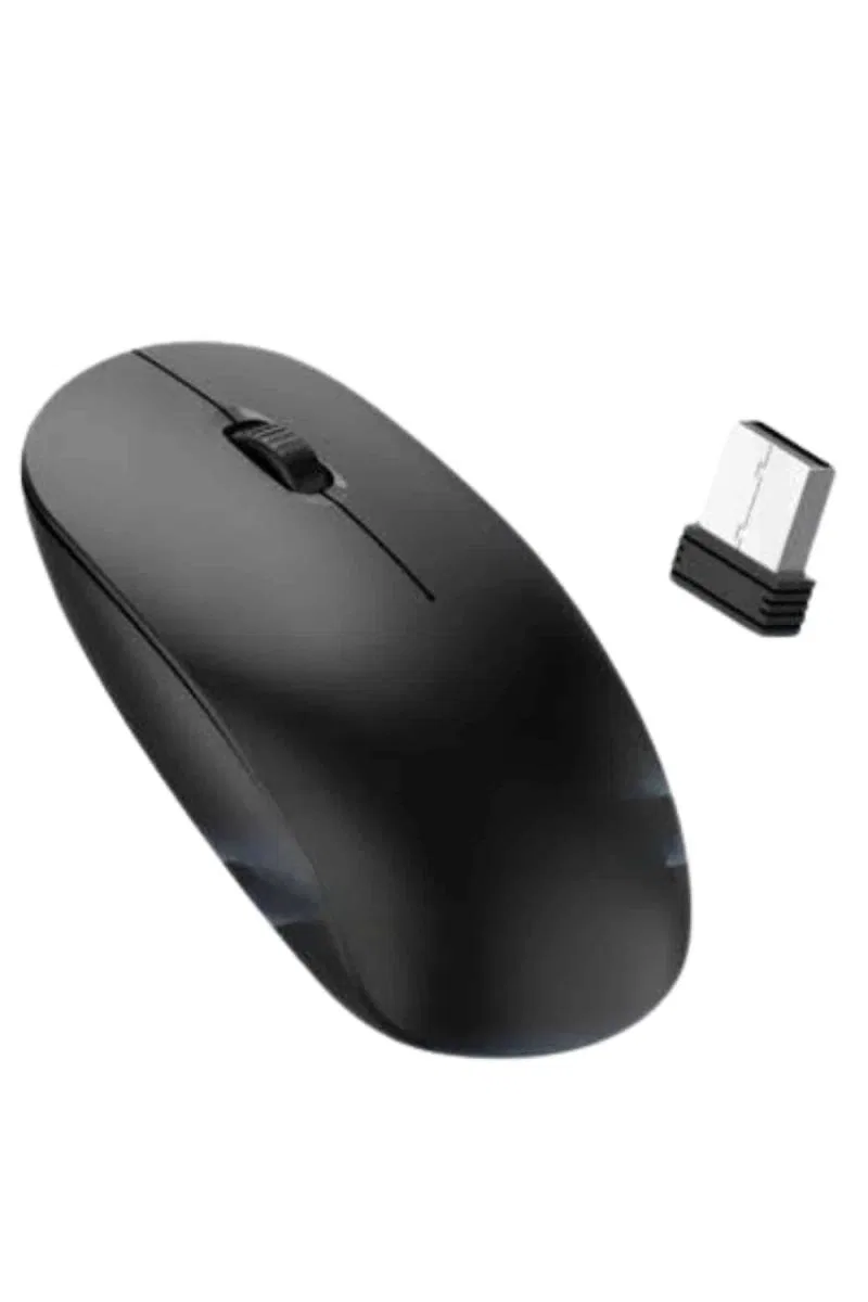 Siyah Kablosuz Mouse Wireless Mouse Minimal Tasarım görsel 4