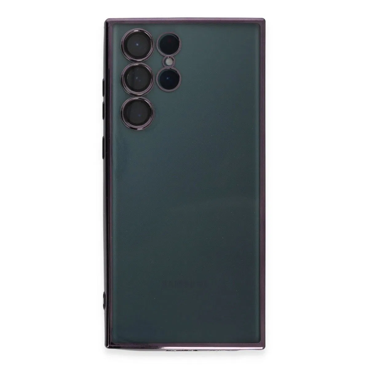 Samsung Galaxy S22 Ultra Kılıf Razer Lensli Silikon - Mor görsel 2