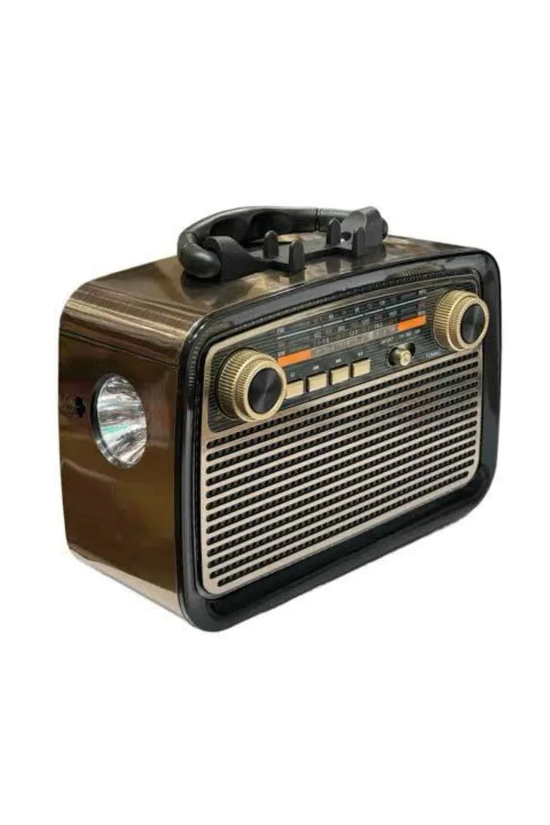 Eskitme Nostalji Tasarımlı Bluetoothlu Nostalji Radyo Ahşap Nostaljik Görünümlü görsel 3