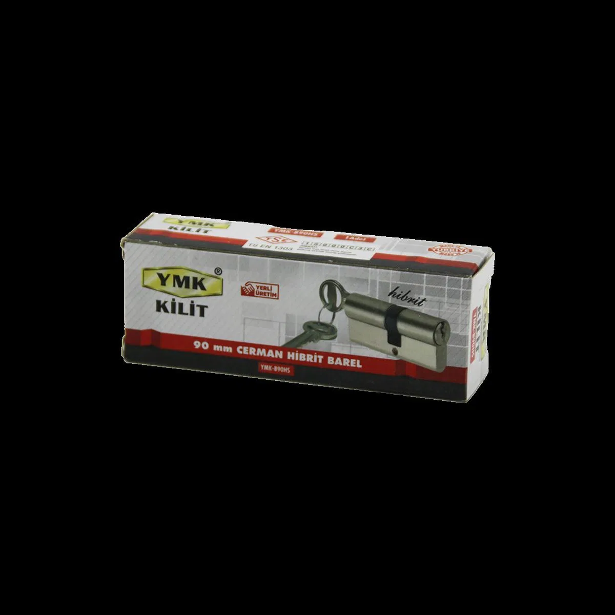 90mm Nikel Saten Cerman Barel Silindir (2 Anahtar) görsel 2