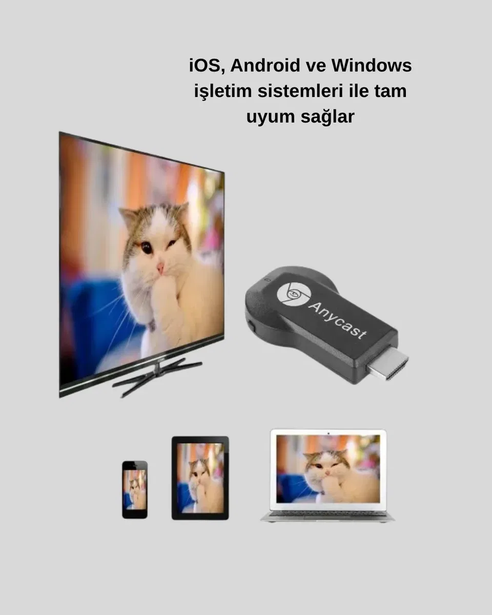 M9 Plus Kablosuz HDMI Görüntü Aktarıcı – Tak Çalıştır, iOS Android Windows Uyumlu görsel 4
