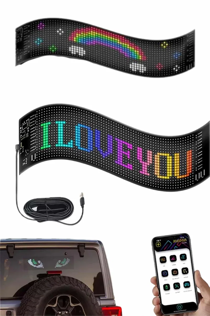 Digital Araba Yazısı Ekran Matrix En Büyük Boy 16X96 Matrix LED Panel görsel 2