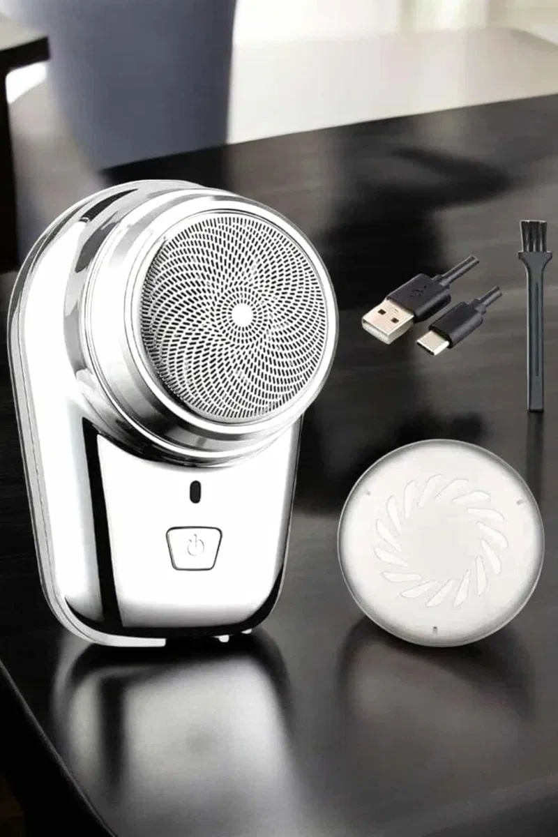 Seyahat Tipi Tıraş Makinesi Taşınabilir Kablosuz Mini Paslanmaz Çelik görsel 3