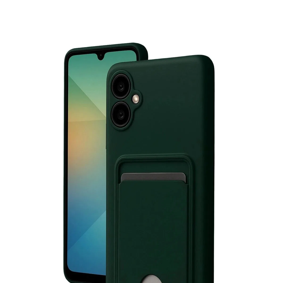 Samsung Galaxy A07 4g Kelvin Kartvizitli Silikon - Koyu Yeşil görsel 2