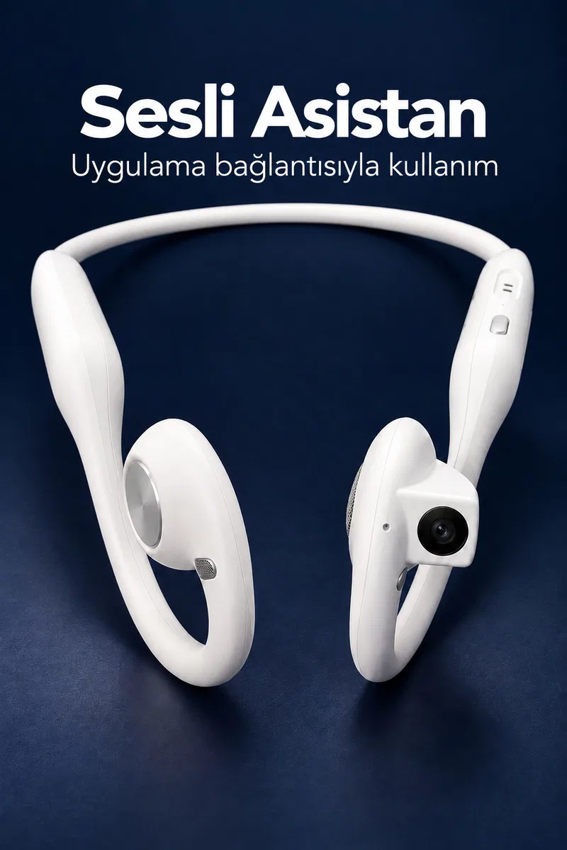 Açık Kulak Tasarımlı Kablosuz Kulaklık Dahili Kameralı