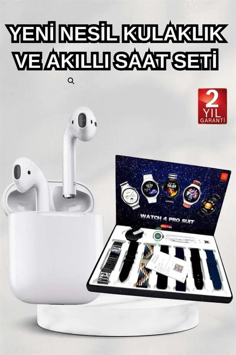 2025 Model Akıllı Saat ve 2. Nesil TWS Bluetooth Kulaklık Yüksek Ses Kaliteli Yeni Nesil görsel 2