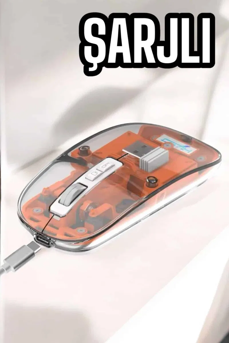Kablosuz Mouse Fare 5. 0 Bluetooth Bağlantılı USB Girişli görsel 2
