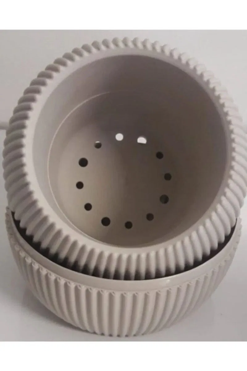 Mercan Saksı 2 Numara 0, 35 Litre Su Hazneli Dekoratif Kaktüs Sukulent Saksı 11, 8x9, 2 cm görsel 4