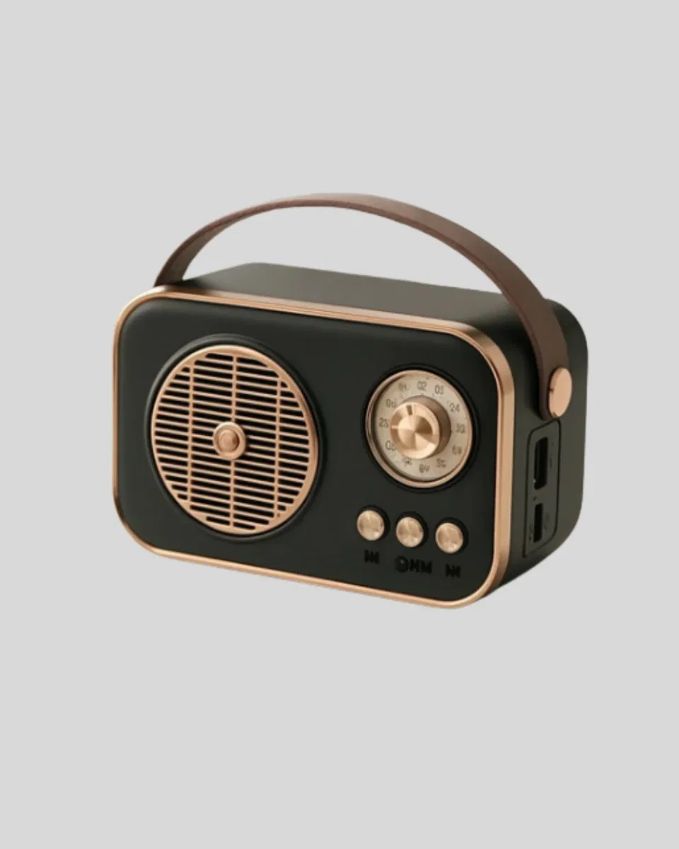 Bluetooth’lu Retro Radyo – FM Destekli Nostaljik Hoparlör görsel 4