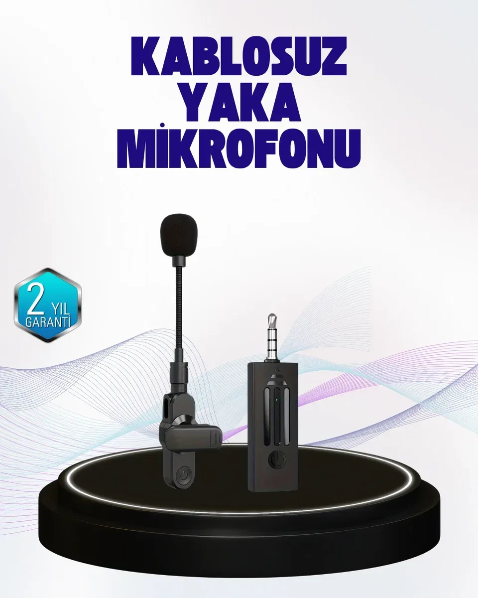 360 Derece Ses Algılamalı Type C Şarjlı Yaka krofonu