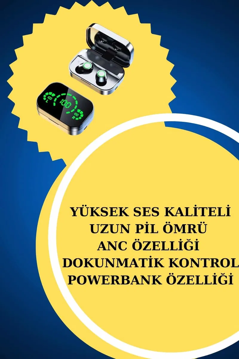 Yeni Nesil Kaliteli Akıllı Saat ve Kablosuz Bluetooth Kulaklık Yüksek Ses Kaliteli görsel 2