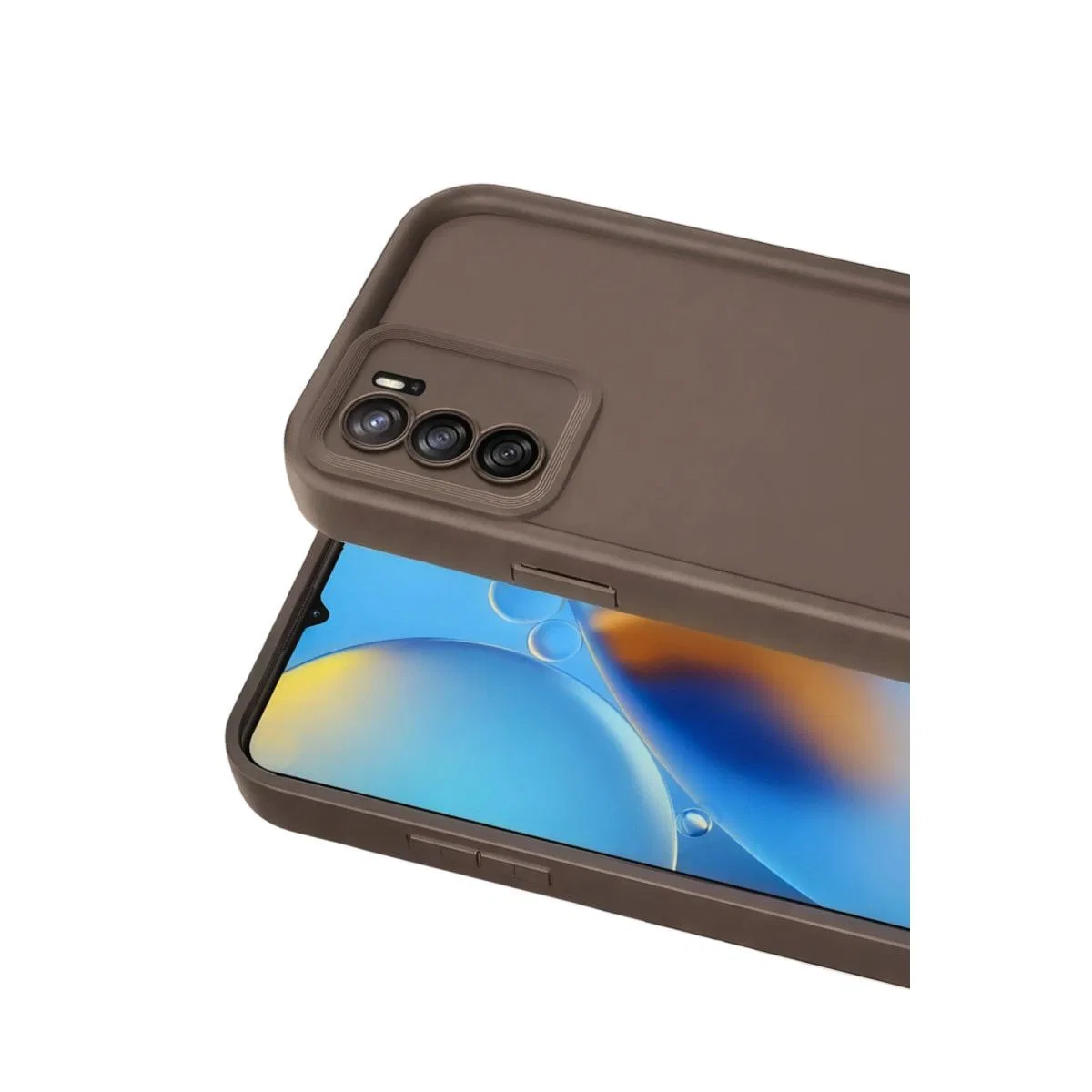 Oppo A16 Kılıf Viera Silikon - Kahverengi görsel 2