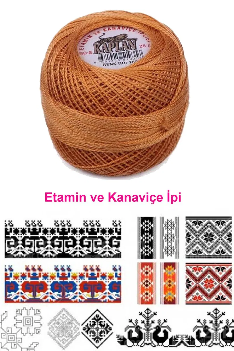 Kaplan Etamin Ve Kanaviçe İpi 8 No Kod/Renk: 780 - Royaleks görsel 2