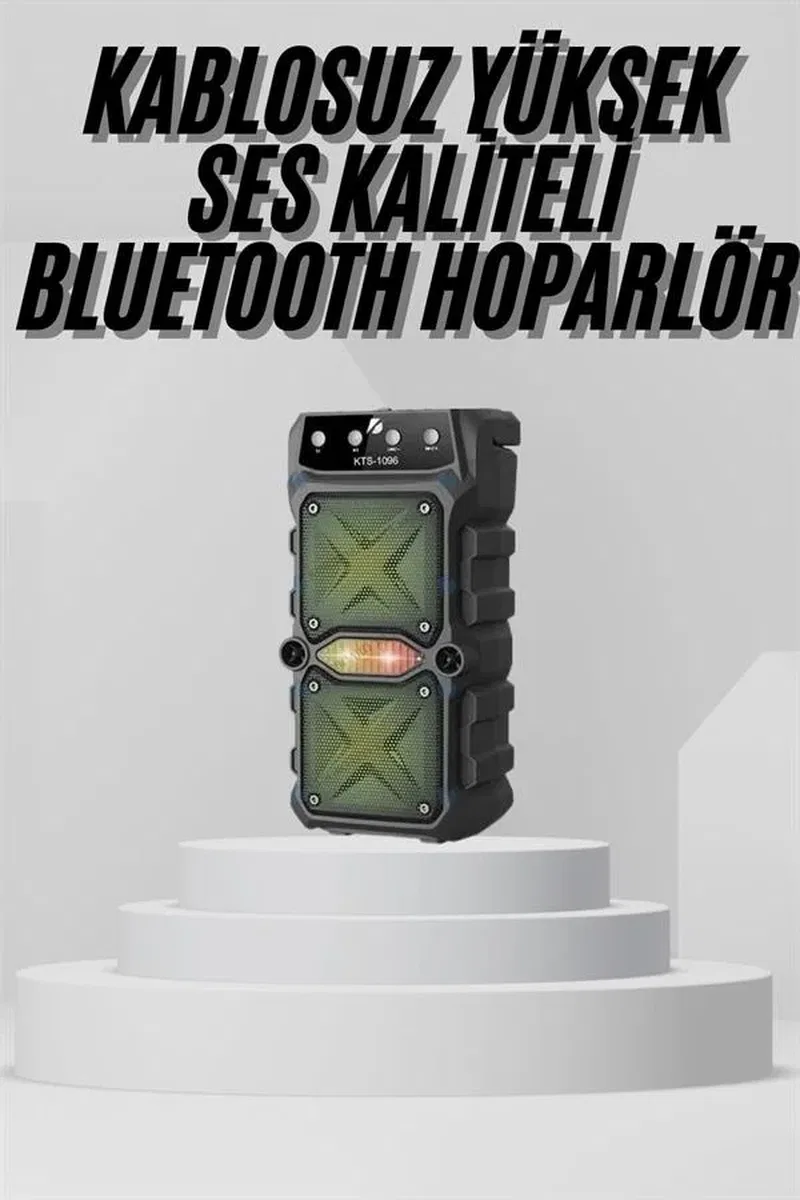 Bluetooth Hoparlör Yüksek Ses Kaliteli Büyük Boy Çift Çıkışlı Ses Bombası görsel 2