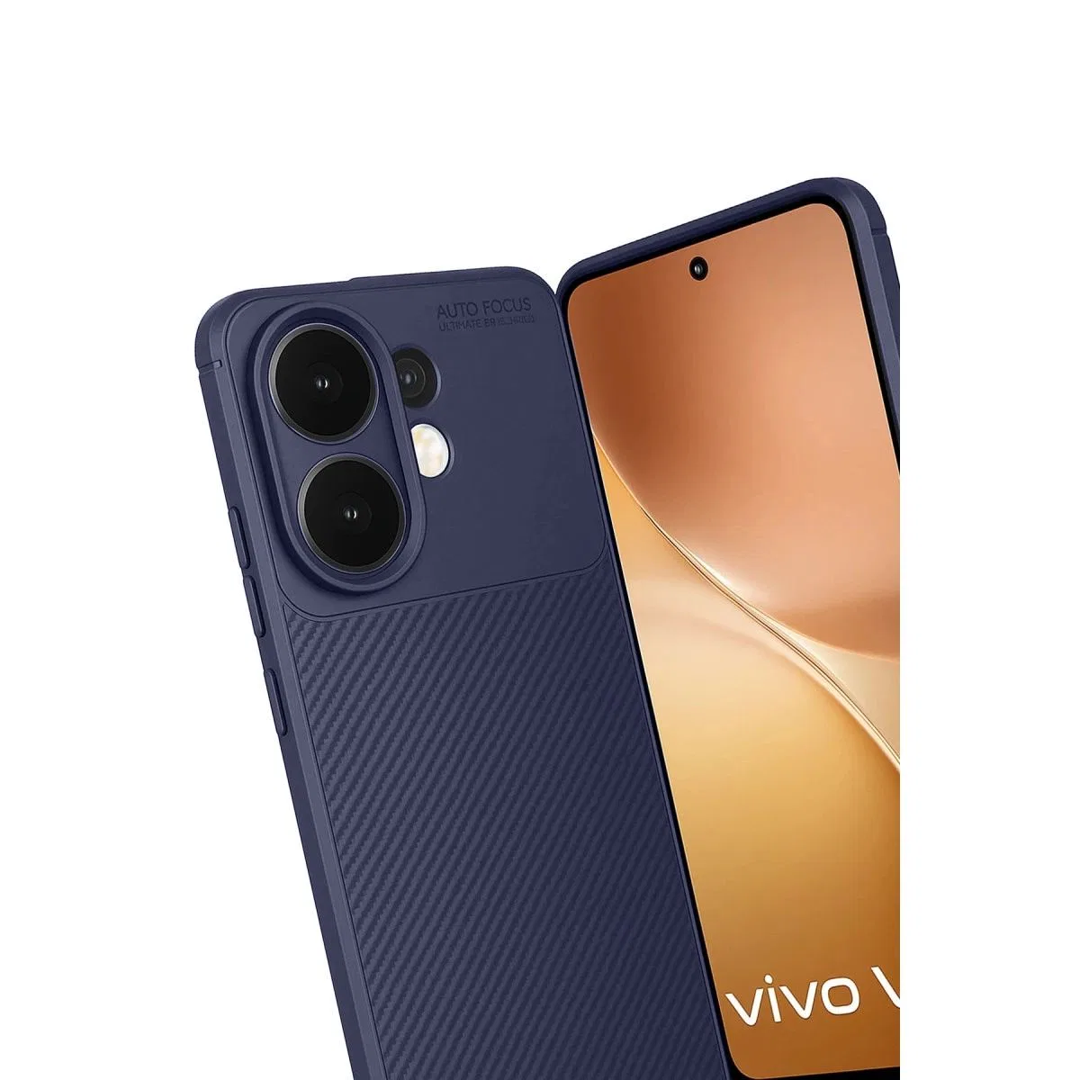 Vivo V60 5g Auto Focus Karbon Kapak - Lacivert görsel 3