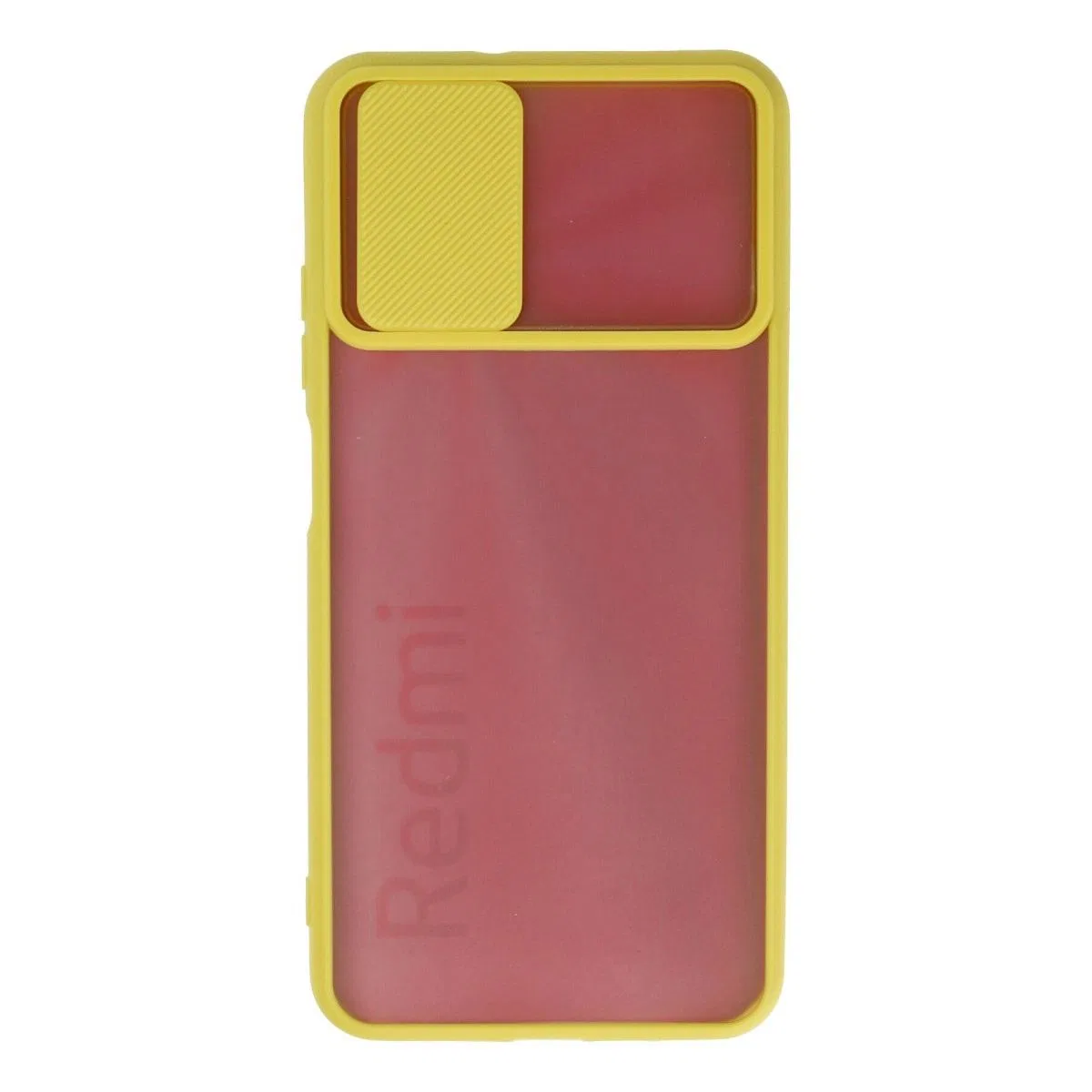 Xiaomi Redmi 9t Kılıf Palm Buzlu Kamera Sürgülü Silikon - Sarı görsel 3