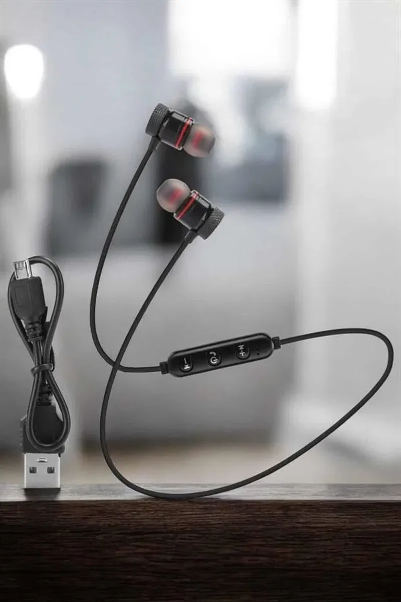 Mikrofonlu Kablosuz Sport Kulak İçi Mıknatıslı Kulaklık görsel 2