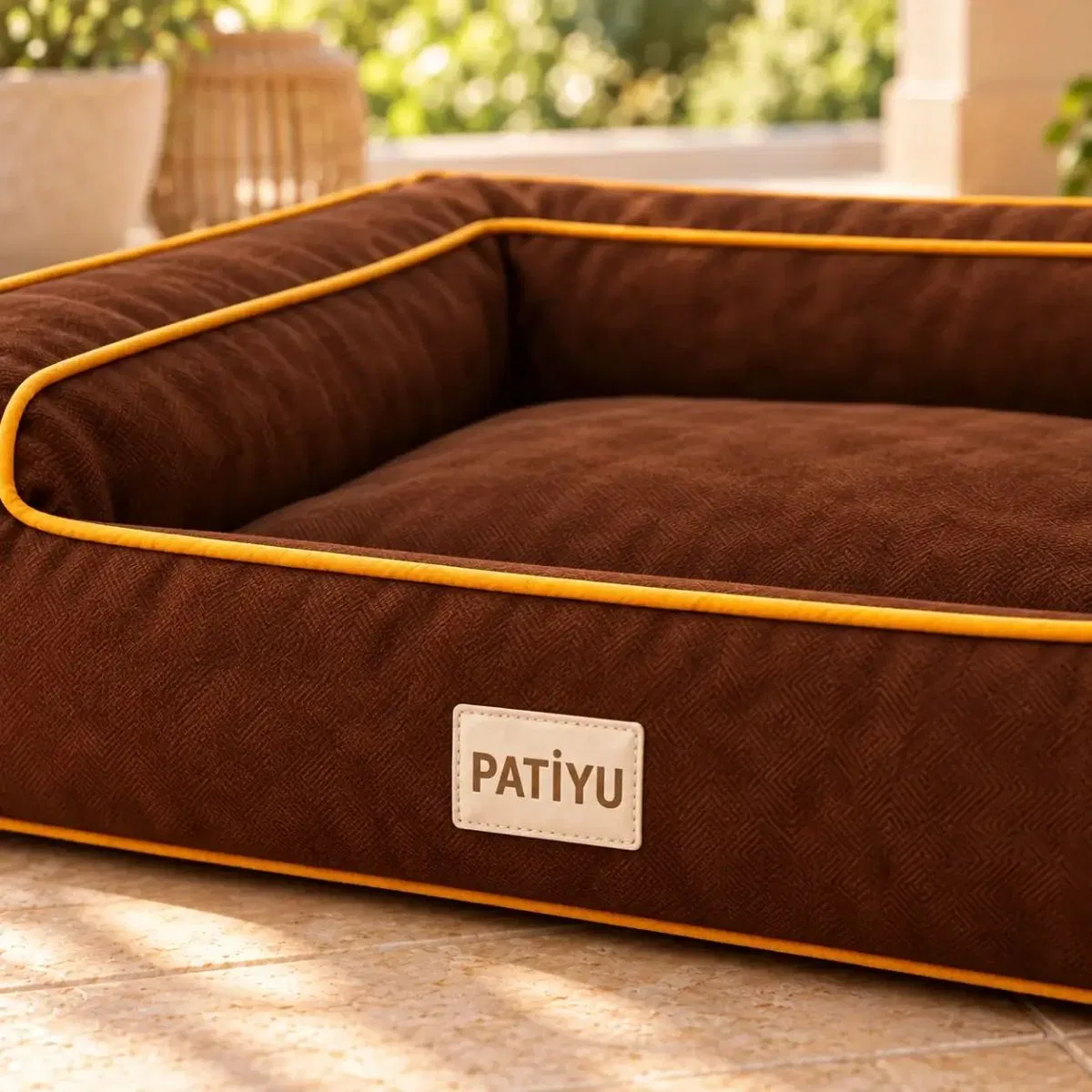Kedi Köpek Yatağı Sofa Bed - Kiremit · Kahve görsel 2
