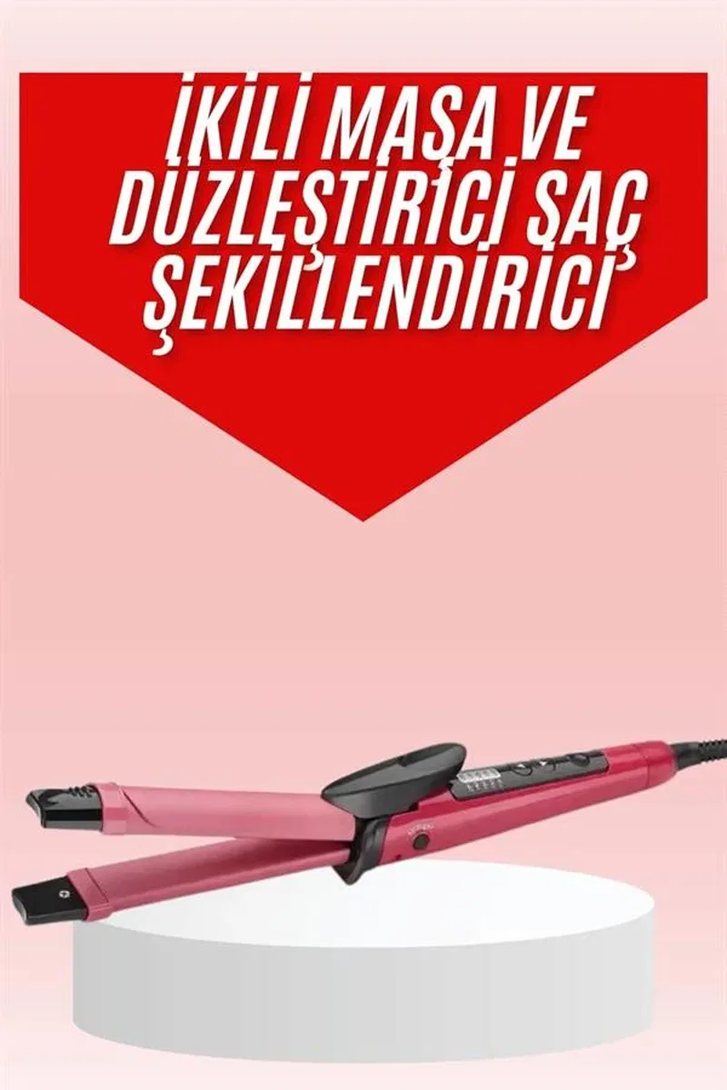 Saç Şekillendirici Düzleştirici ve Maşa Özellikli Şekillendirici Seramik Kaplama görsel 2