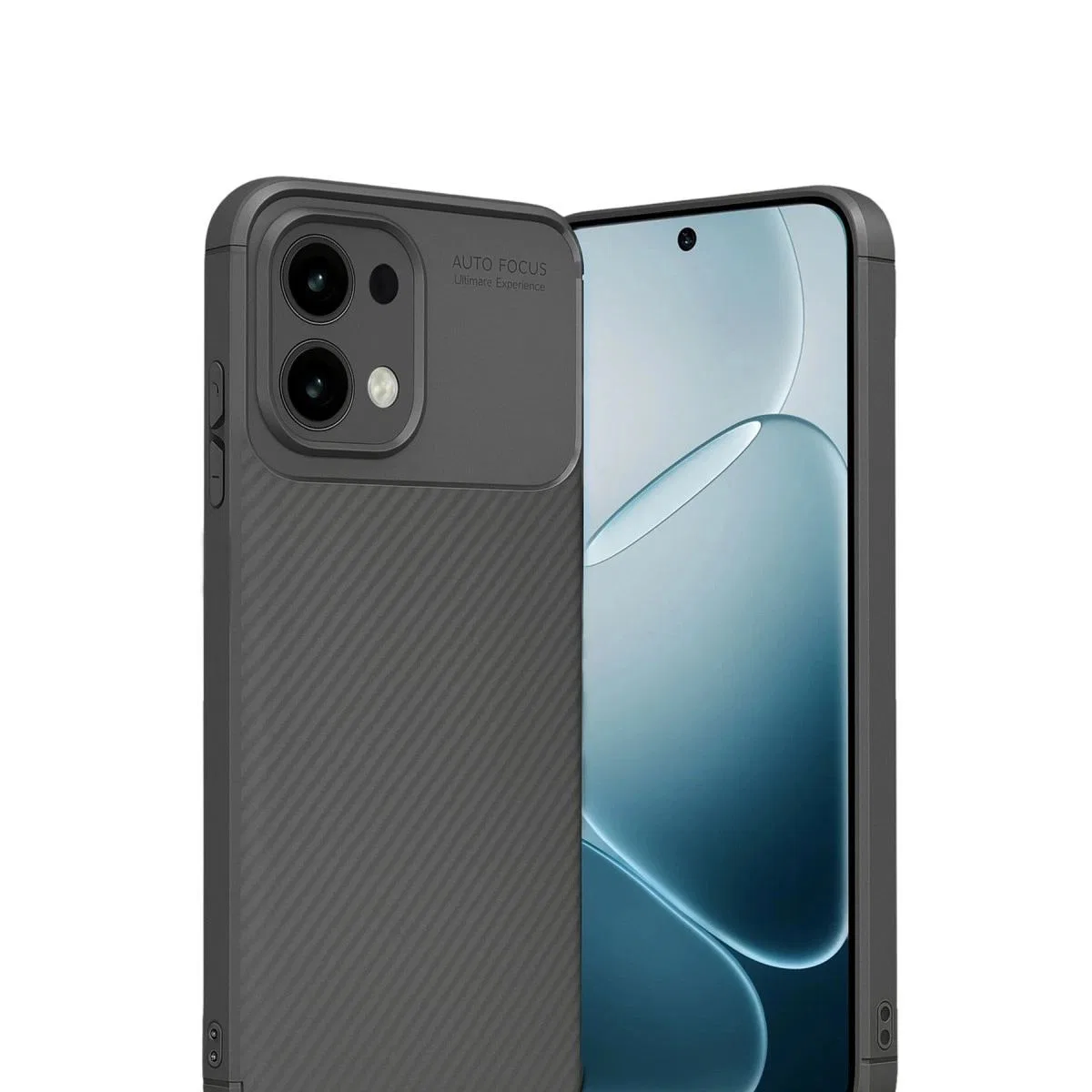 Oppo A6 Pro 4g Auto Focus Karbon Kapak - Gri görsel 3