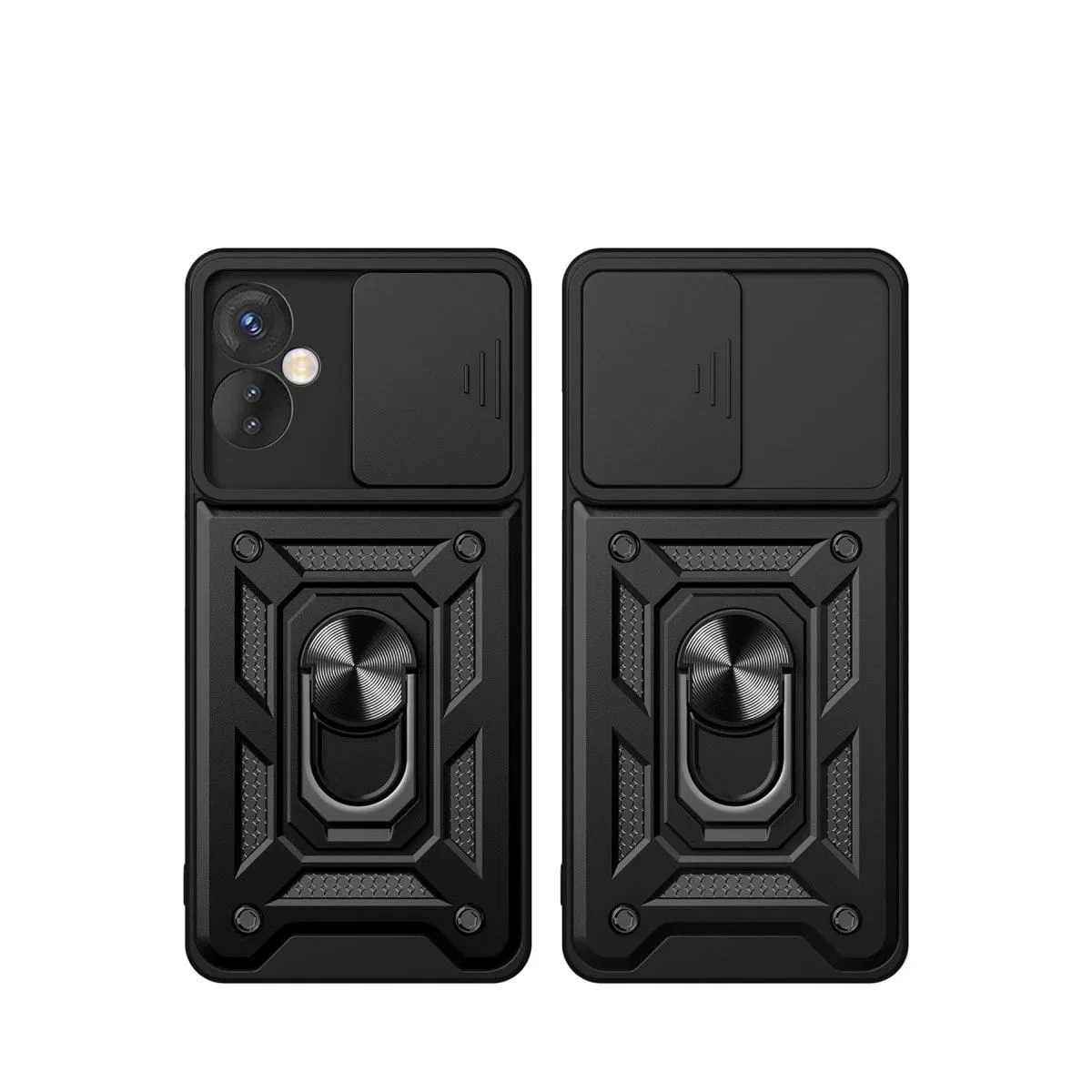 İnfinix Hot 30 5g Kılıf Pars Lens Yüzüklü Silikon - Kırmızı görsel 3