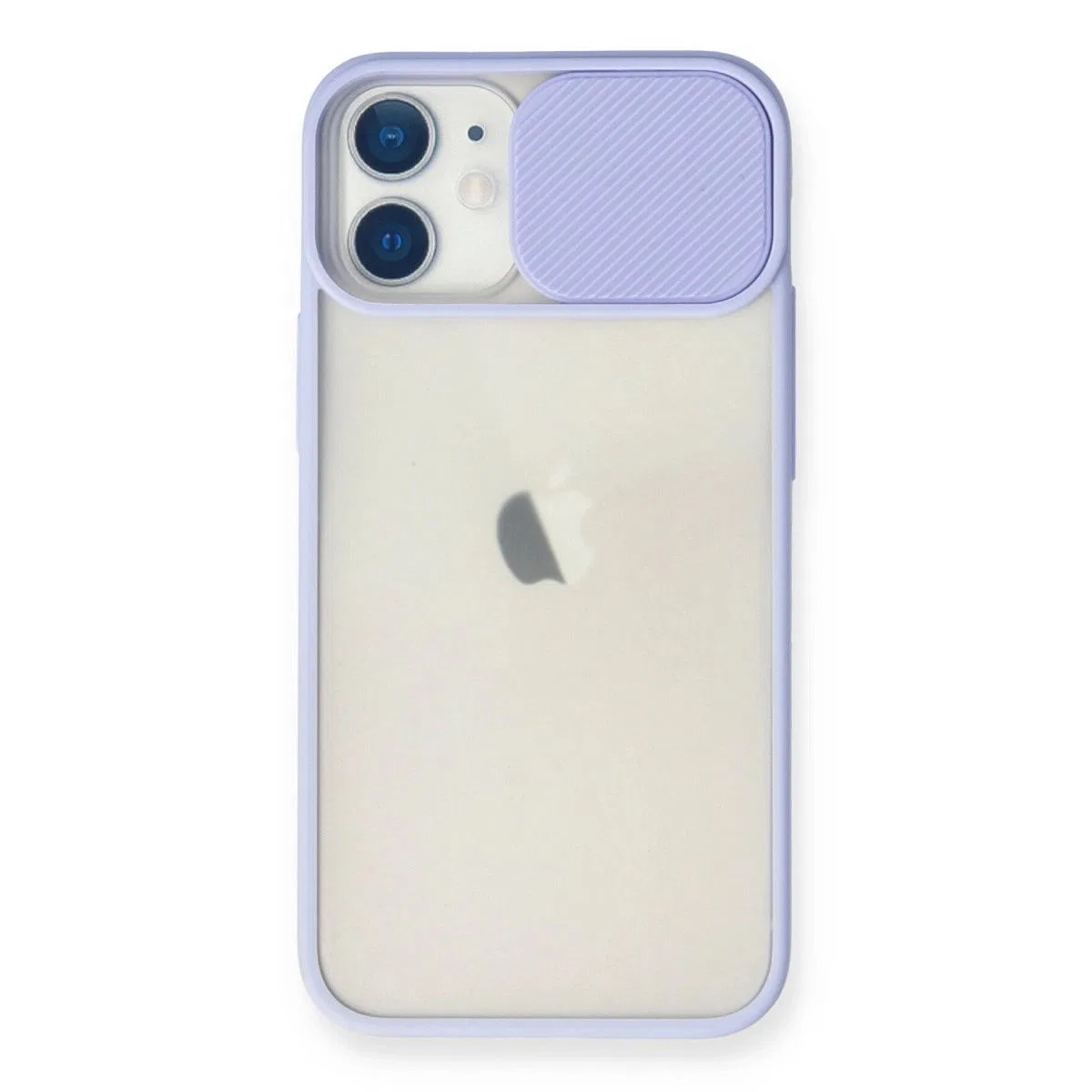 Apple İphone 11 Kılıf Palm Buzlu Kamera Sürgülü Silikon - Lila