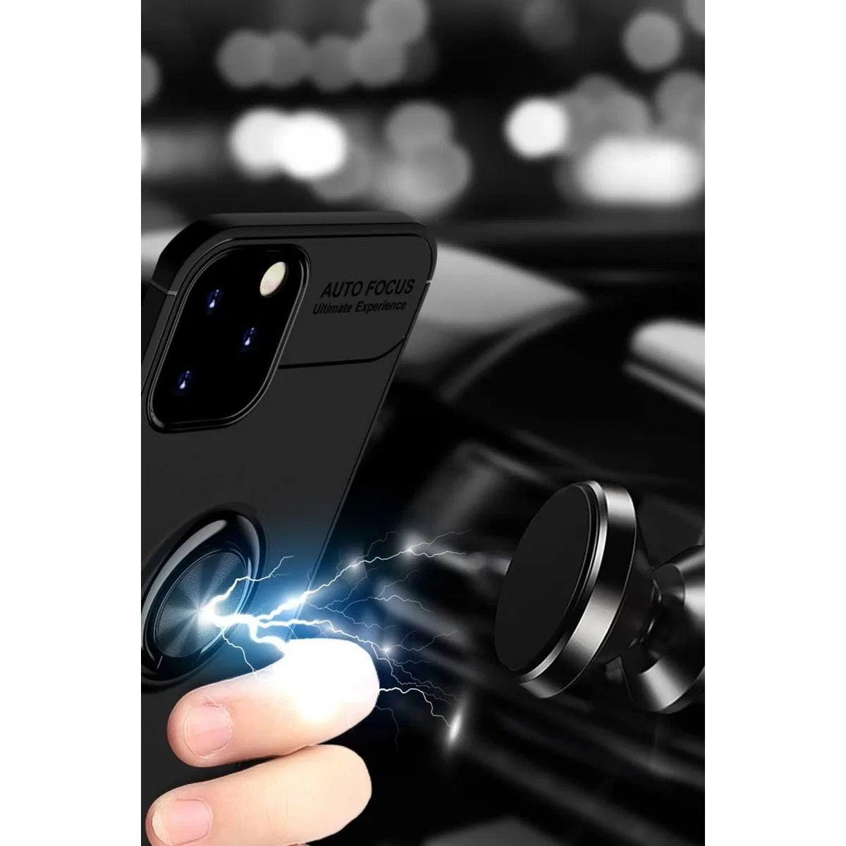 Apple İphone 12 Kılıf Range Yüzüklü Silikon - Mavi görsel 4