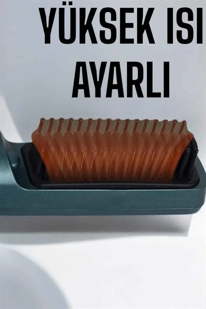Saç Düzleştirici Fön Tarak Sıkı Dişli İyon Özelliği Şarjlı Taşınabilir görsel 5