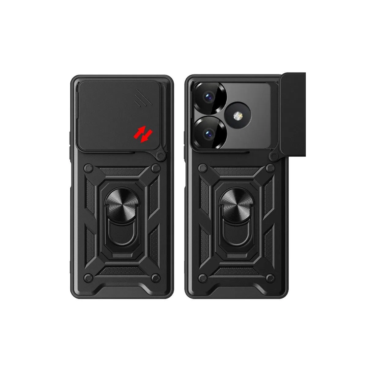 Xiaomi Redmi 13 4g Kılıf Pars Lens Yüzüklü Silikon - Gold görsel 2