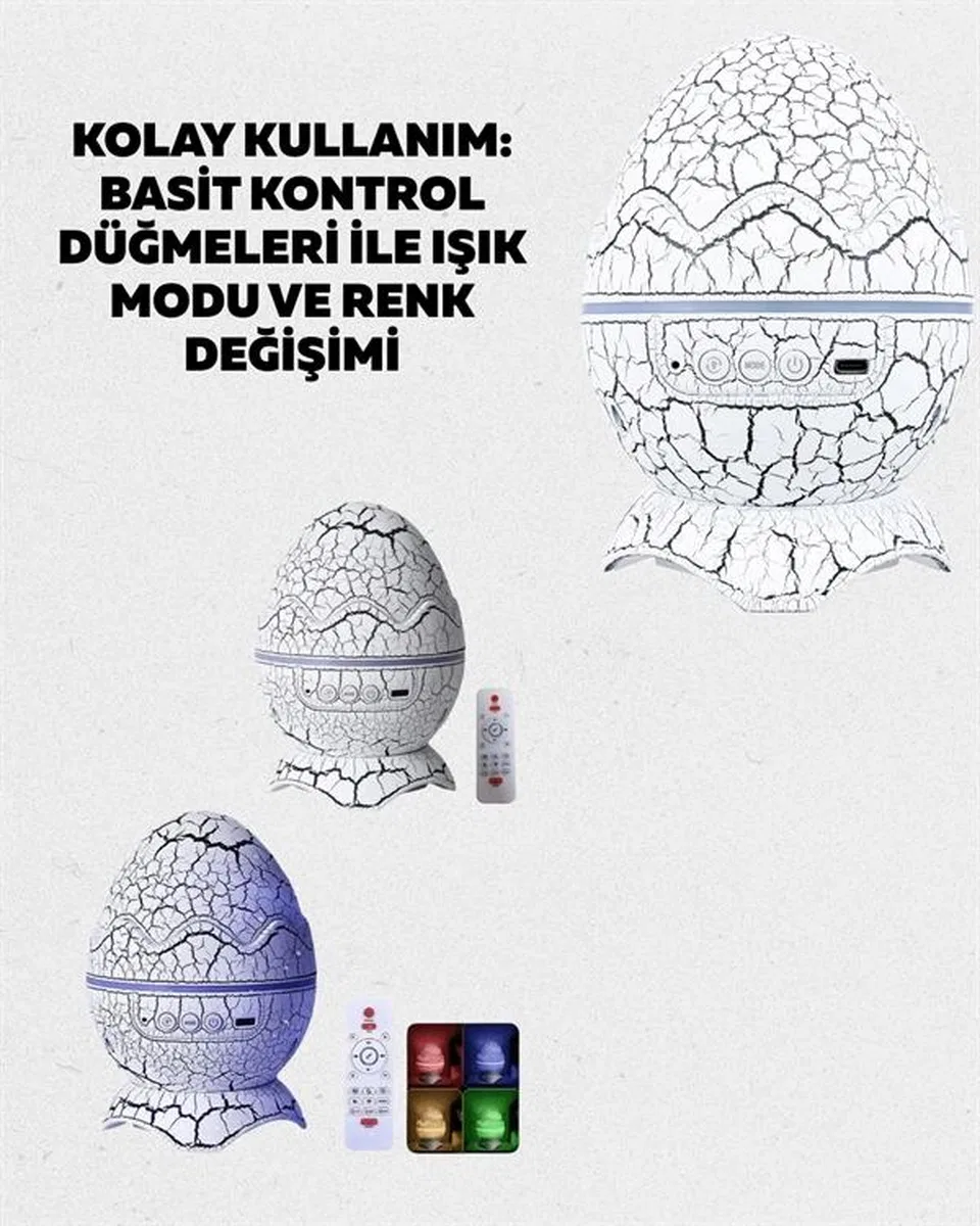 Uzaktan Kumandalı, Usb Girişli, Döner Projektör Lamba görsel 3