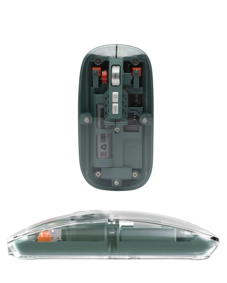 Bluetooth Ve 2. 4g Usb Destekli Pilli Kablosuz Şeffaf Mouse Yeni Nesil görsel 5