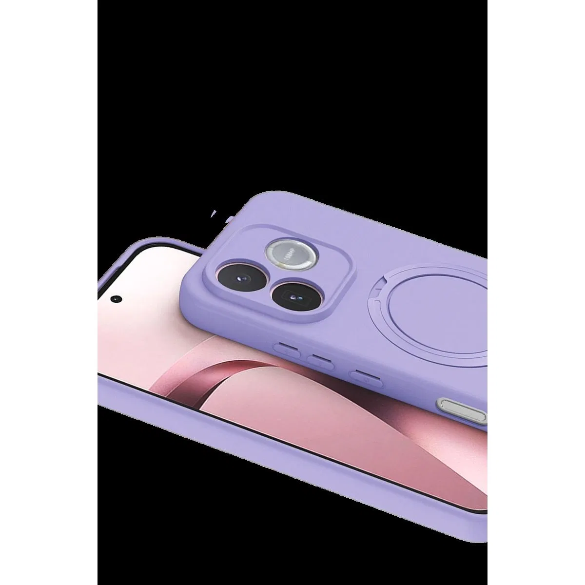 Huawei Honor 600 Lite Regal Magsafe Standlı Kapak - Lila görsel 2