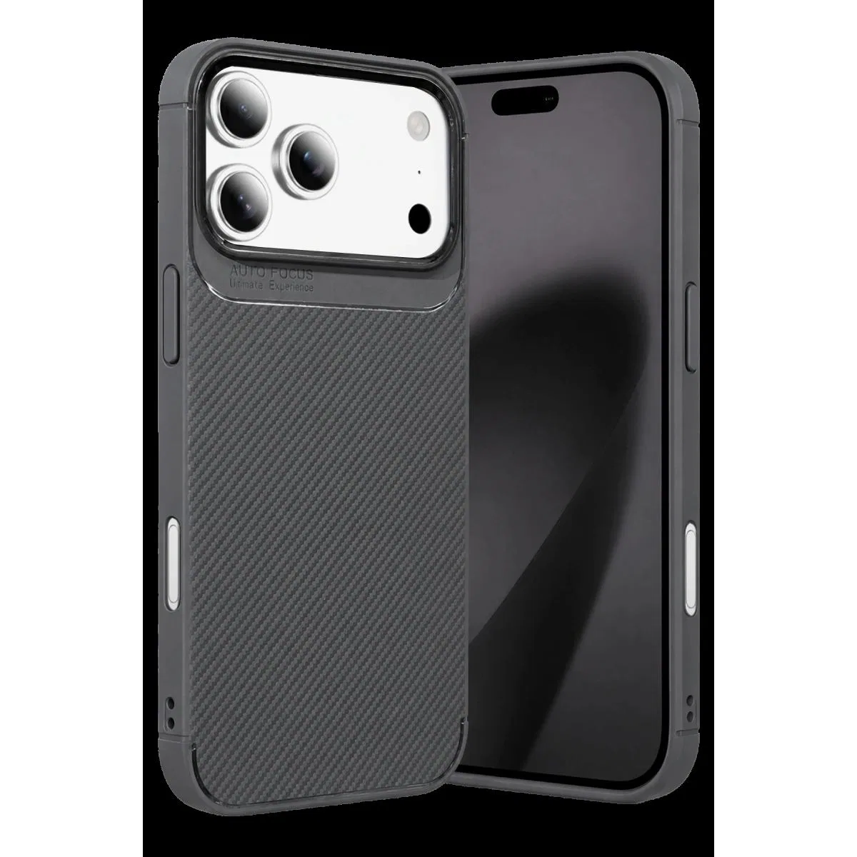 Newface Apple İphone 18 Pro Max Auto Focus Karbon Kapak - Gri