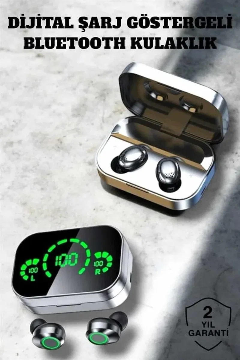 Bluetooth Kulaklık Çift Telefon Desteği ve Suya Dayanıklı Powerbankli görsel 2