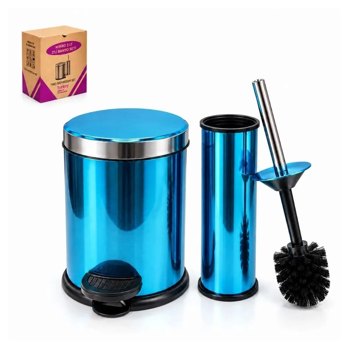2 Parça Mikro Metal Banyo Seti görsel 2