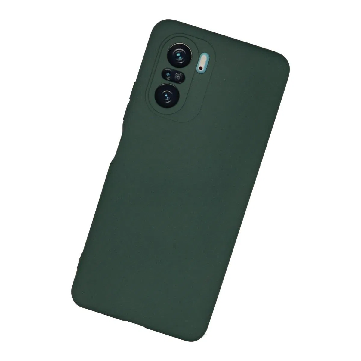 Xiaomi Poco F3 Kılıf Nano İçi Kadife Silikon - Koyu Yeşil görsel 3