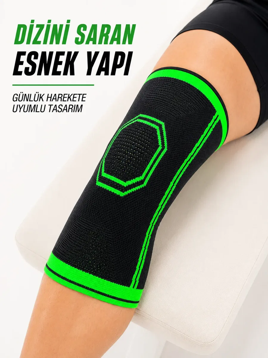 Sporcu Dizlik Esnek Örme Diz Koruyucu Nefes Alan Hafif ve Konforlu Tasarım