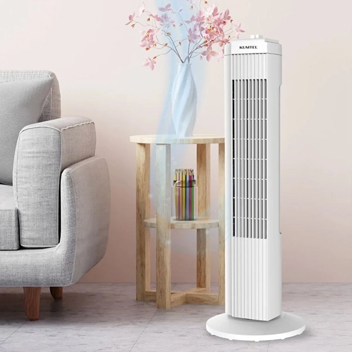 Kule Tipi Vantilatör 50W 3 Kademe Zamanlayıcı (Beyaz) görsel 3