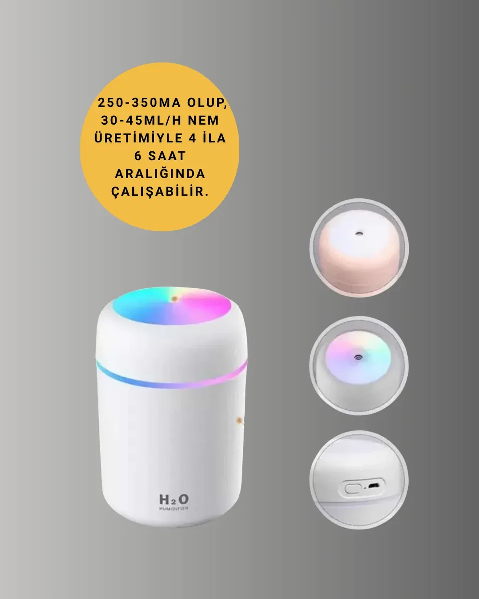 Kompakt Boyutlu Nemlendirici – 30-45ml/h Buhar Kapasiteli görsel 2