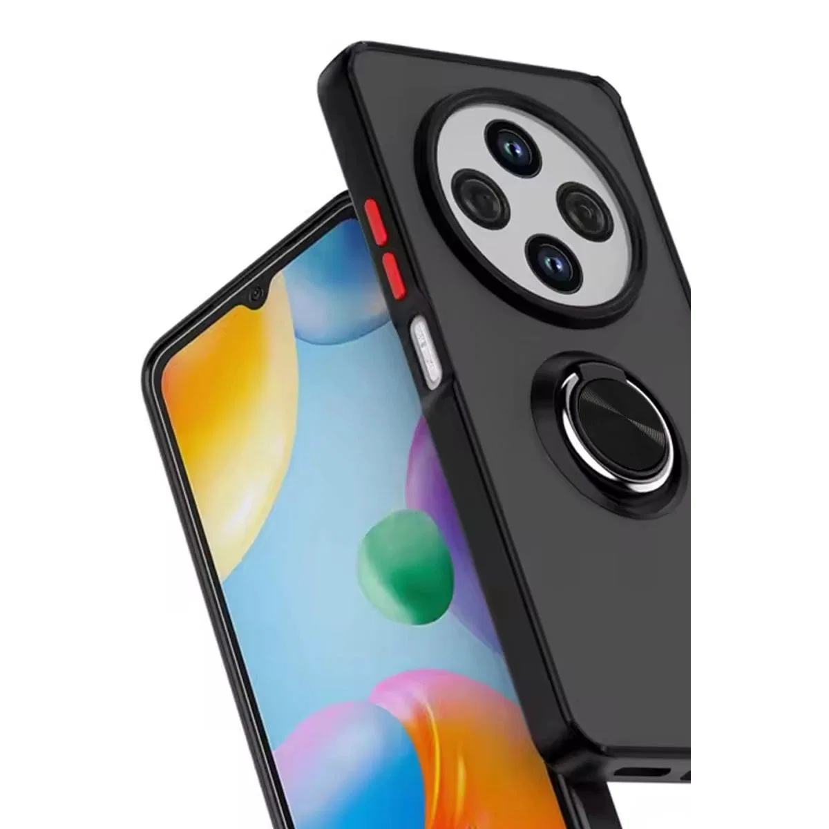 Xiaomi Redmi 14c Kılıf Montreal Yüzüklü Silikon Kapak - Lacivert görsel 2