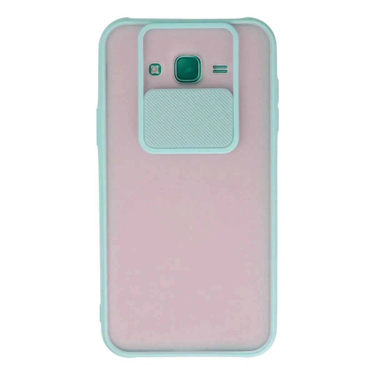 Samsung Galaxy J7 Kılıf Palm Buzlu Kamera Sürgülü Silikon - Turkuaz