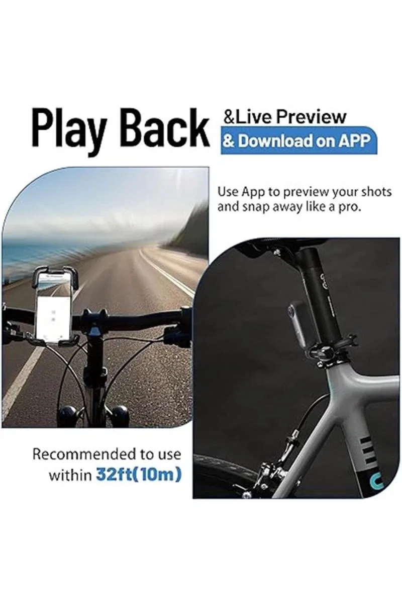 Mini Wıfı Aksiyon Kamerası 1080p Taşınabilir Vücut Kamerası Giyilebilir Video Kaydedici Ipx7 Su Geçirmez görsel 2